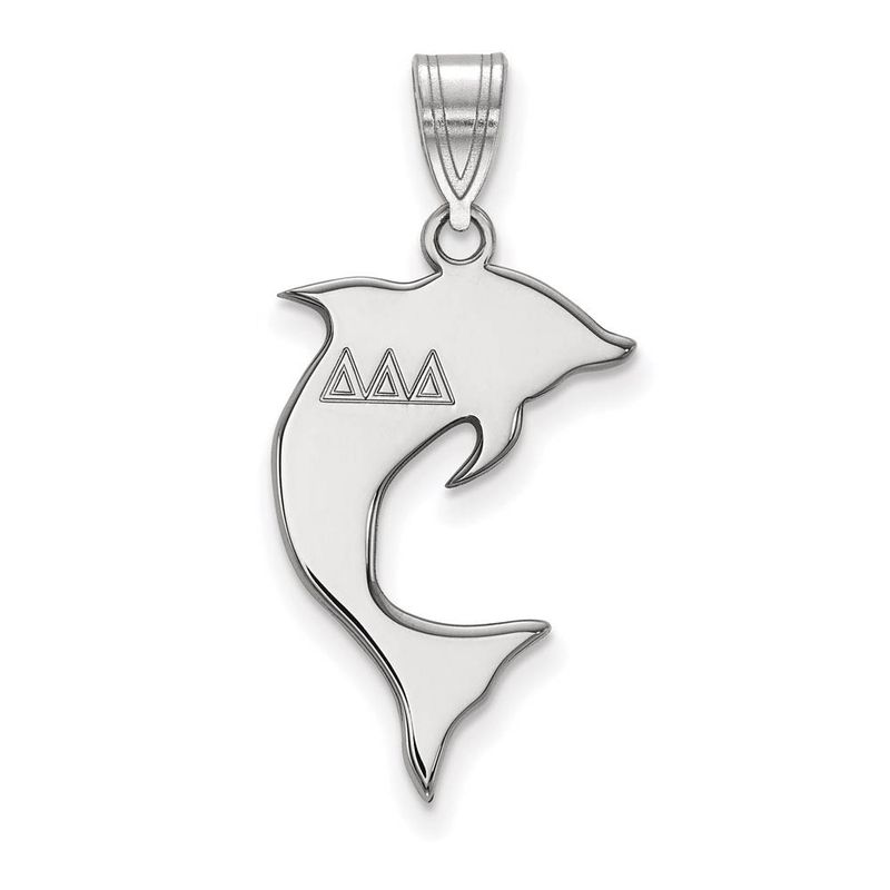 Sterling Silver Delta Delta Delta Medium Pendant
